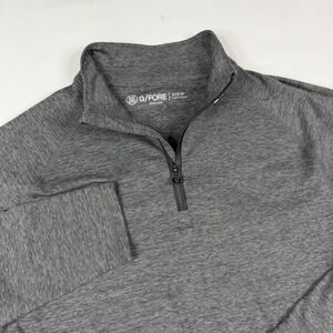 G/FORE 1/4 Zip Pullover Mens Medium Grey Heathered Stretch Golf Top